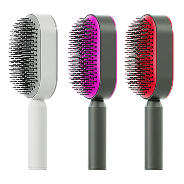 Self-Cleaning Hair Brush for Women – Scalp Massage & Detangling